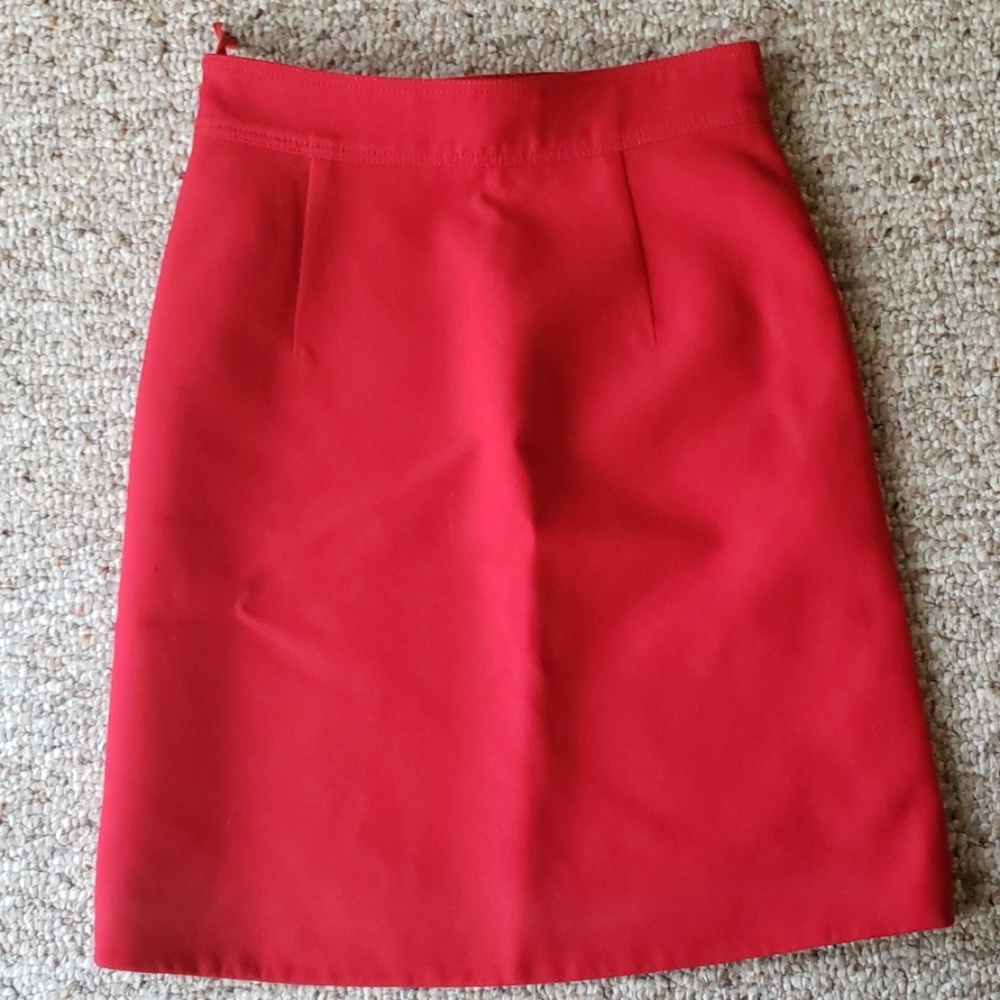 Red Gucci pencil skirt